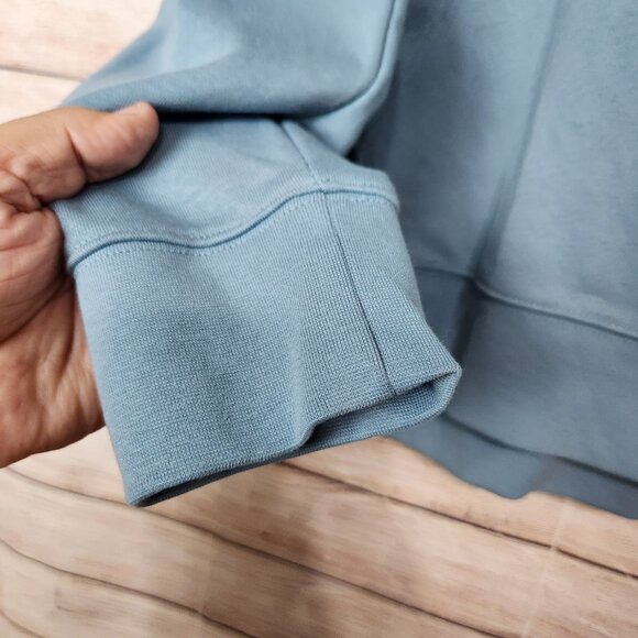 NWT Life Is Good Men's Hoodie M Sweatshirt Chair Relaxing Light Blue Pockets - Picture 4 of 16